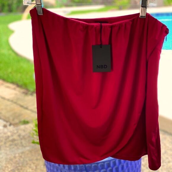 NBD Red Kamala Mini Skirt - Picture 4 of 8